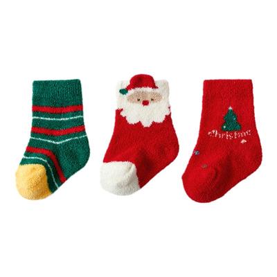 贝肽斯新年袜加厚双面绒秋冬款