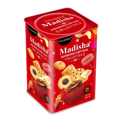 维多芝什锦夹心曲奇饼干年货罐装