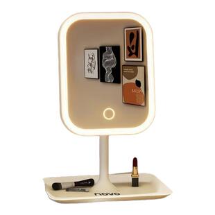 NOVO智能LED化妆镜三色光源持久长续航卧室宿舍可调节高清化妆镜