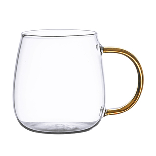 网红透明早餐杯子创意大肚玻璃杯ins家用喝水杯带把耐热花茶杯女
