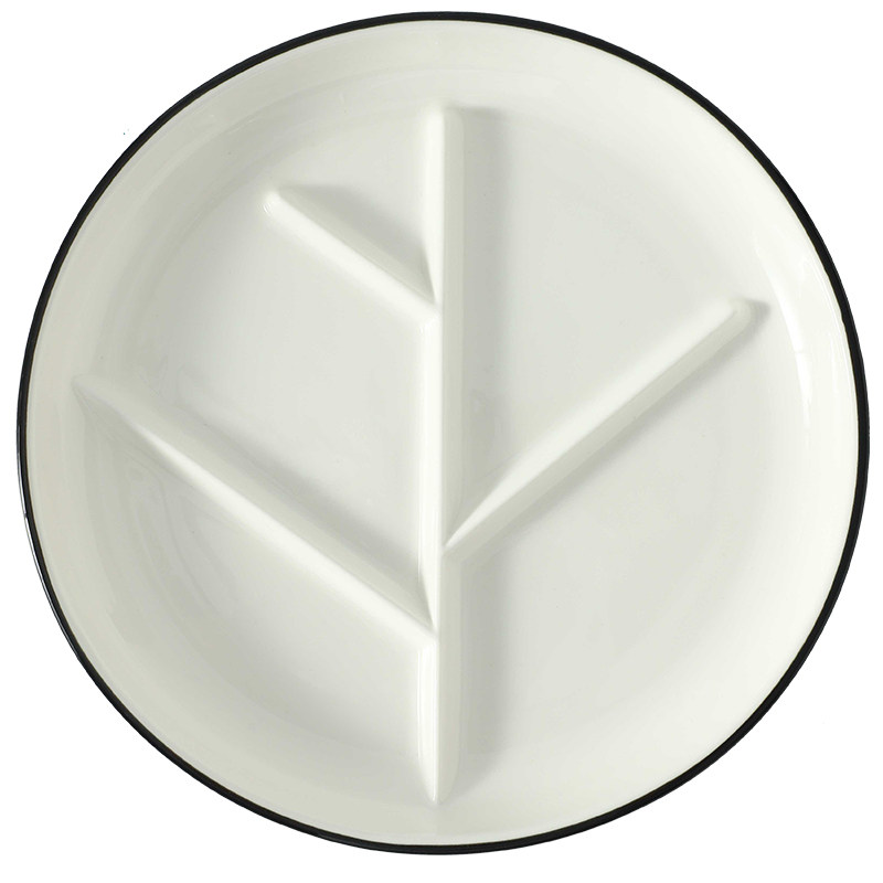 简约小清新树枝陶瓷盘家用