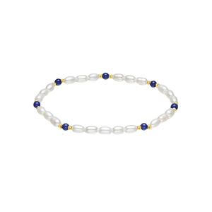 周六福黄18K金淡水珍珠手串女金珠手饰手链优雅送女友节日礼物