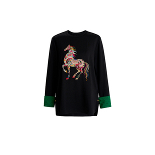 MNGATA G.宫小妍【刺绣·唐马】棉质早秋新中式风上衣5090161