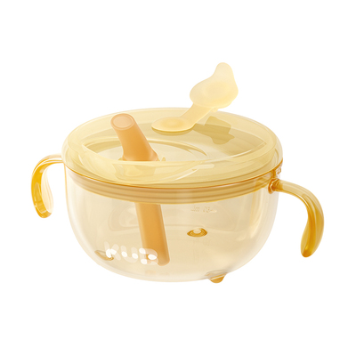 KUB可优比宝宝喝汤吸管碗