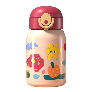 保温杯女带吸管水壶儿童小学生幼儿园用便携316不锈钢水杯高中生