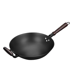 广西陆川铁锅铸铁炒锅不粘锅家用炒菜锅老式无涂层燃气电磁炉通用