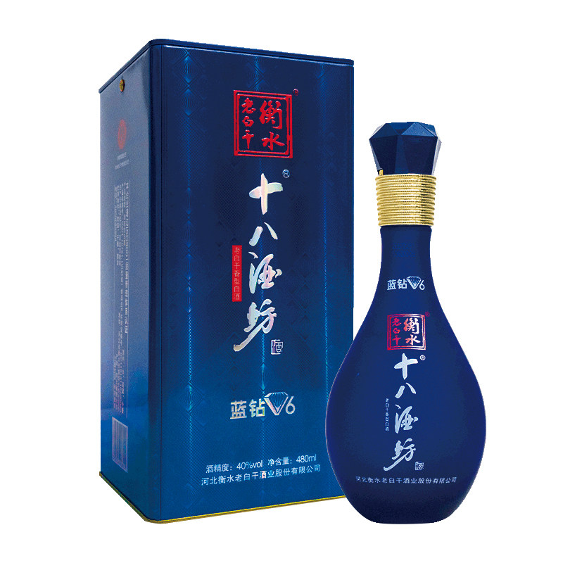 十八酒坊40度蓝钻V6480mL一瓶装
