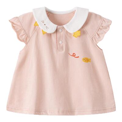 女宝宝短袖t恤夏装纯棉洋气上衣