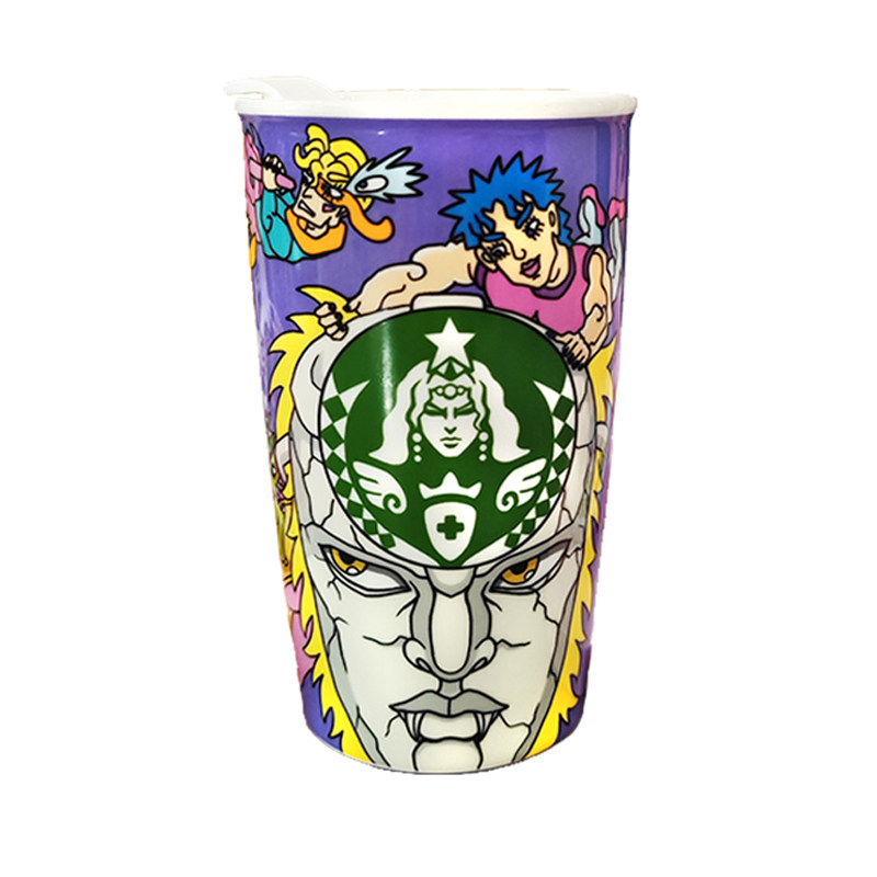 jojo的奇妙冒险周边陶瓷杯日本动漫水杯带盖咖啡杯马克杯原创设计