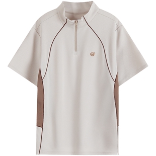 tectop/探拓户外速干T恤女跑步健身弹力透气轻薄立领训练短袖上衣