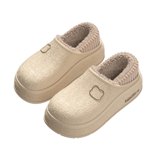 手术室棉拖鞋女款医护人员秋冬季室内家居保暖加绒包跟防水棉鞋男