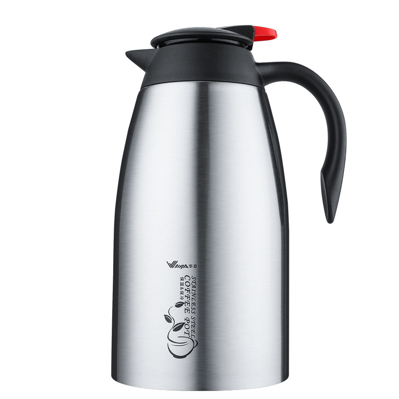 华亚304不锈钢真空保温壶咖啡壶保冷壶HK-2000保温瓶水壶2升暖壶
