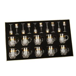 高档礼盒白酒杯套装奢华水晶玻璃分酒器一口杯小酒杯高脚杯送礼盒