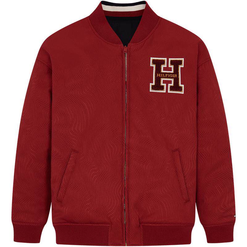 Tommy童装男双面穿棒球领棉服