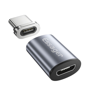 ESSAGER磁吸三合一数据线转换头适用苹果安卓转接头Micro转Type-c