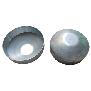 免焊接钢管柱帽警示柱封头交通标志杆盖帽铁艺封帽道口桩封口盖