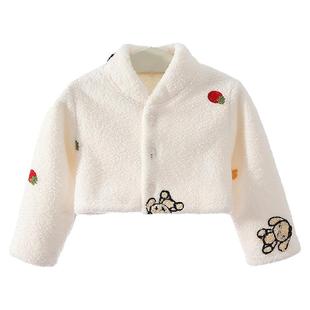 秋冬加厚羊羔绒宝宝保暖护肩颈椎坎肩婴儿儿童睡觉胳膊肩背防冻衣