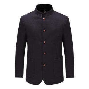 YW57依换季断码清仓秋季款中年男士暗红色立领商务休闲夹克衫外套