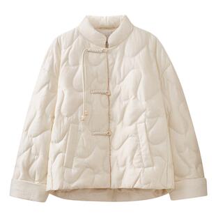 水云间女装 立领国风新中式气质保暖鹅绒羽绒服2025冬季新款