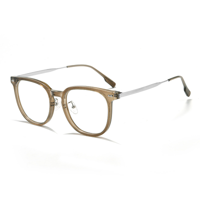 冷茶色眼镜框女可配度数防蓝光近视镜片方圆脸素颜显白超轻眼睛架