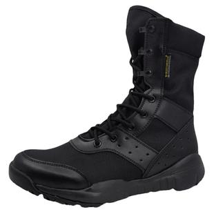 户外登山靴男cqb战术靴高帮沙漠靴保安作训靴女轻便透气靴侧拉链
