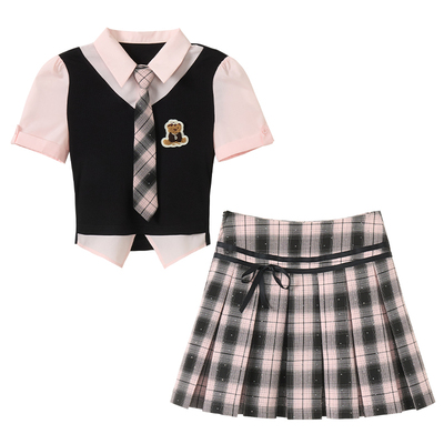 jk制服套装上衣百褶短裙两件套