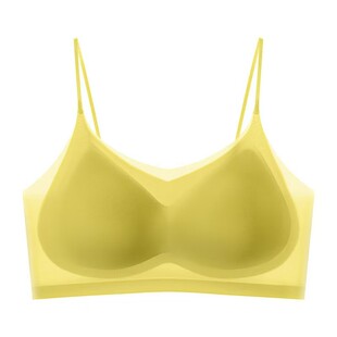 冰丝内衣凉感女文胸夏季超薄款聚拢无钢圈无痕运动吊带细肩带透气