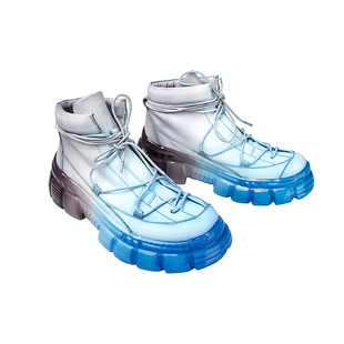 幻象者日系休闲鞋个性渐变春夏牛皮鞋子老爹鞋厚底增高鞋底运动鞋