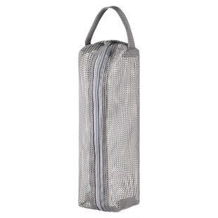 简约洗漱包网眼手提化妆包洗浴健身旅行便携透气沥水收纳袋盥洗包