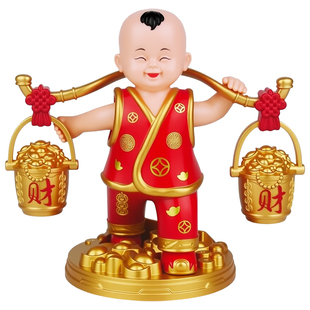 汽车车载摆件太阳能驱动车用装饰车内摇摆送财童子光能招财摇头