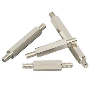 M3双头外牙六角螺柱丝杆铁柱双头螺丝连接杆支撑柱隔离柱加长螺杆