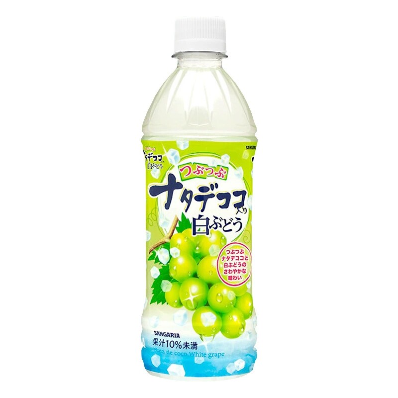 日本进口SANGARIA三佳利酸奶葡萄味椰果粒饮料夏日果味休闲饮品
