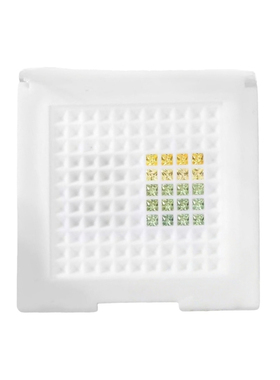 公主方3x3mm20粒渐变培育黄蓝宝绿蓝宝石 耐高温镶嵌戒指吊坠配石