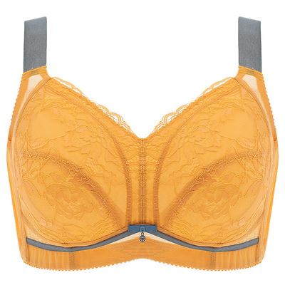 月色大码胖mm上托薄款罩杯文胸