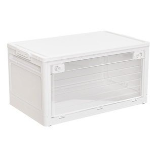 可折叠儿童玩具收纳箱家用大容量带盖塑料透明整理箱带滑轮储物箱