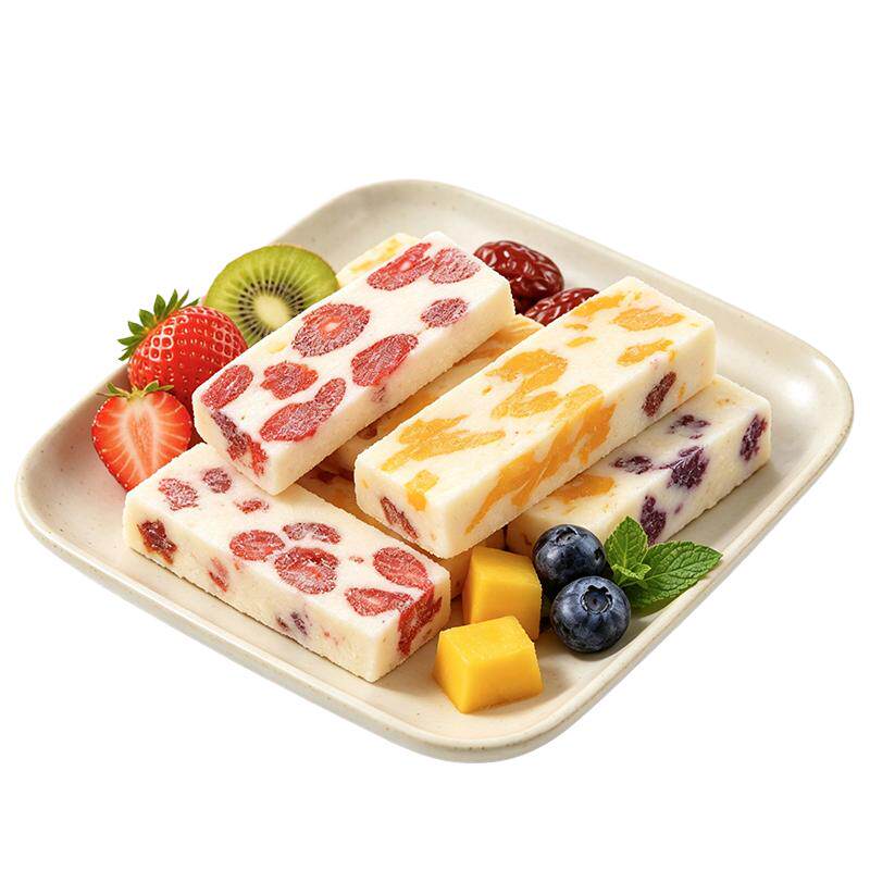 芒果草莓奶糕儿童水果牛轧糖零食