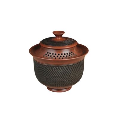 建水紫陶防烫盖碗手抓壶瀑布出水