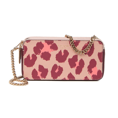 margaux中号粉豹纹斜挎包包