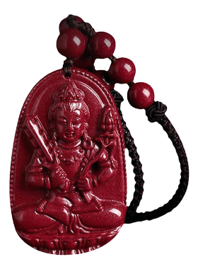 朱砂本命佛吊坠生肖兔年挂件