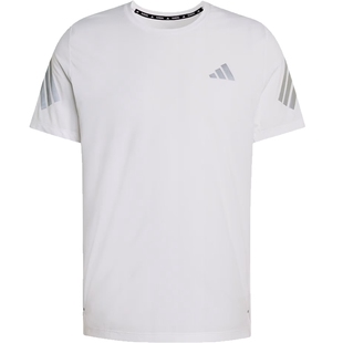 adidas阿迪达斯夏季男子跑步运动休闲圆领短袖T恤JZ7695