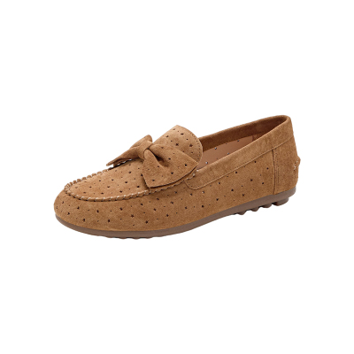 浅口平底防滑一脚蹬孕妇鞋蝴蝶结