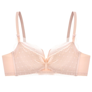 MYBODY商场同款新款内衣女聚拢小胸舒适无钢圈蕾丝提花性感文胸女