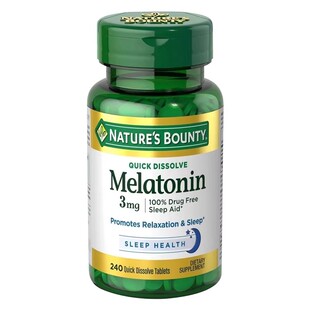 自然之宝褪黑素睡眠片助眠熬夜melatonin退黑素3mg*240粒美国原装