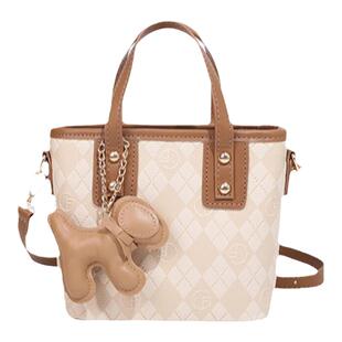 Mankok今年流行包包女士2026新款百搭斜挎包高级感小众手提水桶包