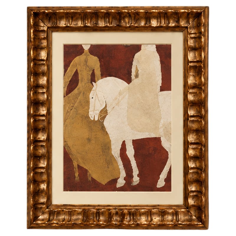 中古家用客厅手工艺术装饰画木框