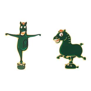 甘肃省博物馆文创马踏飞燕金属胸针徽章铜奔马周边纪念品伴手礼物