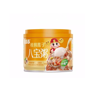 喜多多桂圆莲子八宝粥0添加即食营养早餐代餐速食粥280g*12罐礼盒