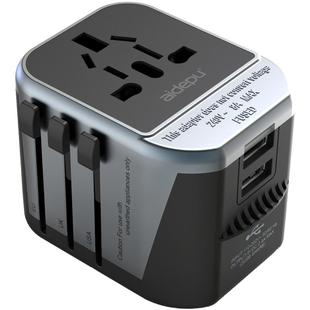 爱德普转换插头全球通用欧标英标日本旅行转换器USB快充插座