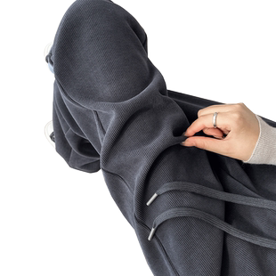 窄版阔腿裤女2025秋冬新款小个子休闲裤高腰垂感加绒雪尼尔直筒裤