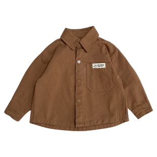 男童春季衬衫薄款外套2026新款儿童韩版时尚衬衣帅气男孩棉布上衣